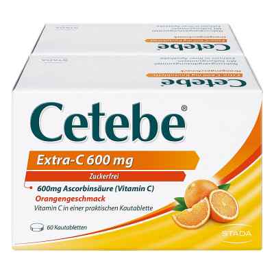 CETEBE® Extra-C 600mg hochdosiertes Vitamin C mit Orangenschmack 120 stk von STADA GmbH PZN 17513471