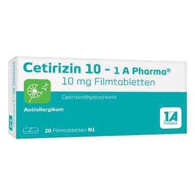 Cetirizin 10-1A Pharma 20 stk von 1 A Pharma GmbH PZN 03823570