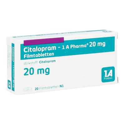 Citalopram-1A Pharma 20mg 20 stk von 1 A Pharma GmbH PZN 00176101