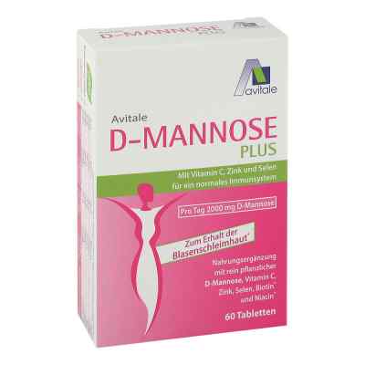 D-Mannose Plus 2000 mg Tabletten mit Vitamine und Mineralstoffe 60 stk von Avitale GmbH PZN 15743818