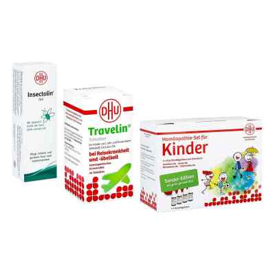 DHU Kinder Set und Travelin Tabletten und Insectolin Gel