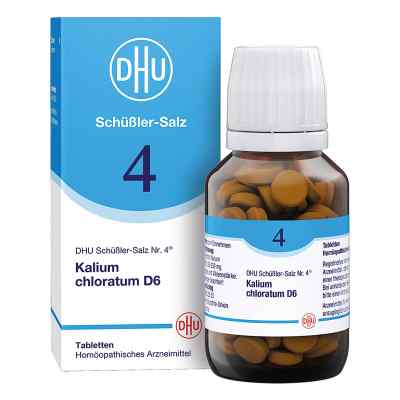 DHU Schüßler-Salz Nummer 4 Kalium chloratum D6 Tabletten 200 stk von DHU-Arzneimittel GmbH & Co. KG PZN 02580533