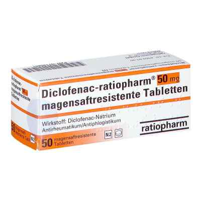 Diclofenac-ratiopharm 50mg 50 stk von ratiopharm GmbH PZN 07198241