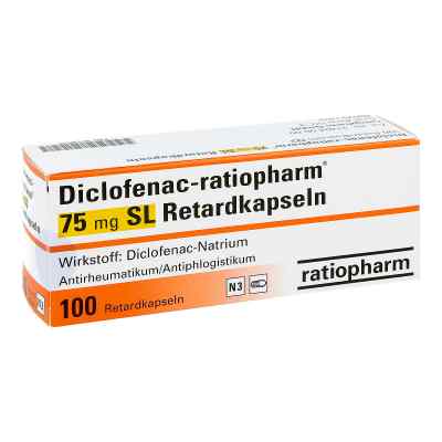 Diclofenac-ratiopharm 75mg SL 100 stk von ratiopharm GmbH PZN 07130533