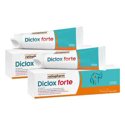 Diclox forte - Schmerzgel mit 2 % Diclofenac von ratiopharm  2x150 g von ratiopharm GmbH PZN 08101822