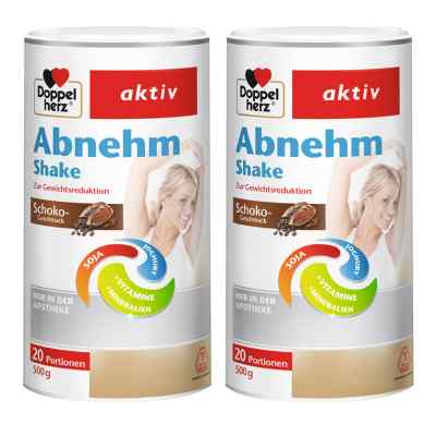 Doppelherz Abnehm Shake Schoko 2er Paket 2x500 g von Queisser Pharma GmbH & Co. KG PZN 08100106