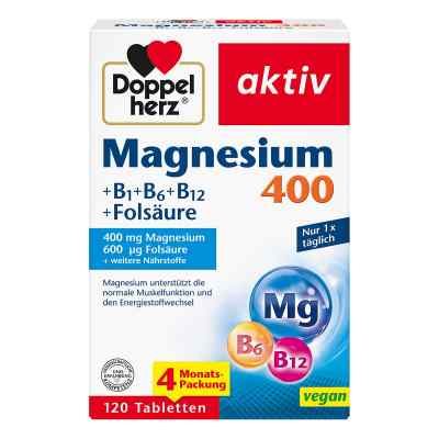 Doppelherz Magnesium 400 + B1 + B6 + B12 + Folsäure