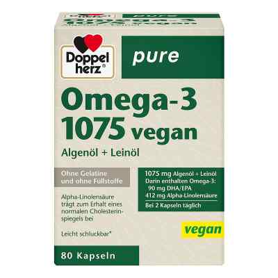 Doppelherz Omega-3 1075 Vegan Pure Kapseln 80 stk von Queisser Pharma GmbH & Co. KG PZN 17261503
