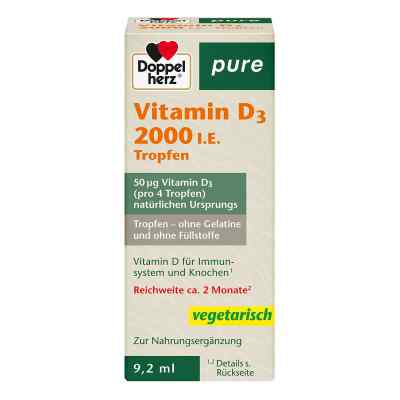 Doppelherz Vitamin D3 2000 I.e. Pure Tropfen 9.2 ml von Queisser Pharma GmbH & Co. KG PZN 16753262