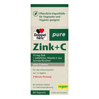 Doppelherz Zink+c Pure Kapseln 60 stk von  PZN 17215408