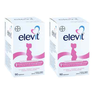Elevit 1 Kinderwunsch Schwangerschaft Tabletten 2x90 stk von Bayer Vital GmbH PZN 08100572