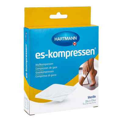 Es-kompressen Steril 7,5x7,5 Cm 8fach 17fädig