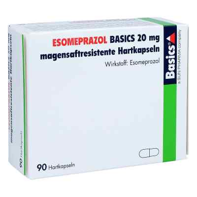 Esomeprazol Basics 20 mg magensaftresistente Hartkapsel 90 stk von Basics GmbH PZN 15744350