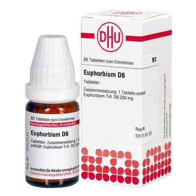 Euphorbium D6 Tabletten 80 stk von DHU-Arzneimittel GmbH & Co. KG PZN 02630099