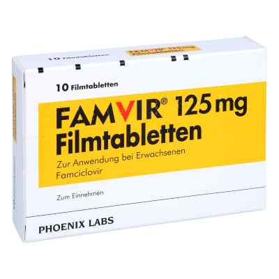 Famvir 125 mg Filmtabletten 10 stk von PHOENIX LABS UNLIMITED COMPANY PZN 07599193
