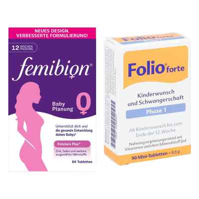 Femibion Babyplanung Tabletten 84 stk + Folio 1 Basic Filmtablet 1 stk von  PZN 08102456