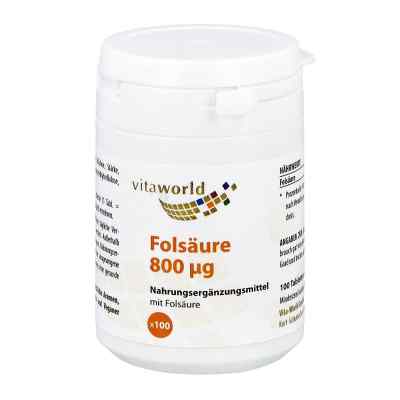 Folsäure 800 [my]g Tabletten 100 stk von Vita World GmbH PZN 10979077