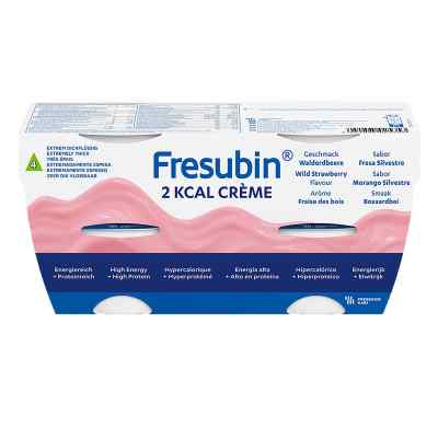 Fresubin 2 kcal Creme Walderdbeere im Becher 4X125 g von Fresenius Kabi Deutschland GmbH PZN 10199043
