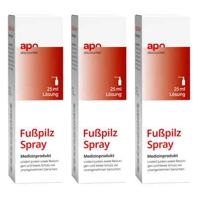 Fußpilz Spray 3x25 ml von PK Benelux Pharma Care BV PZN 08102523