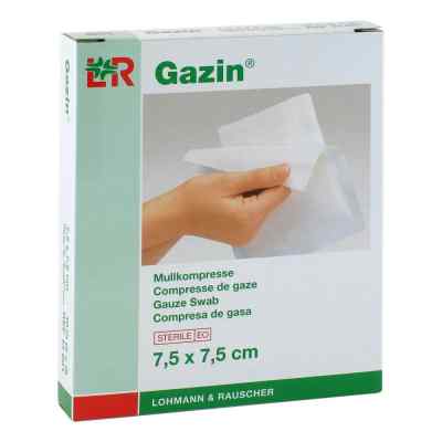 Gazin Kompressen 7,5x7,5cm 8fach steril 5X2 stk von Lohmann & Rauscher GmbH & Co.KG PZN 03448971