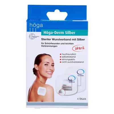 Höga-derm Silber ste.Wundverb.m.Silberbesch.2 Grö.