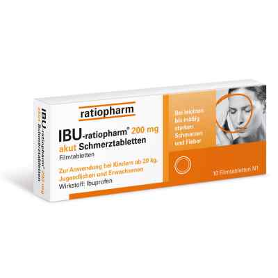 IBU-ratiopharm 200 akut Schmerztabletten 10 stk von ratiopharm GmbH PZN 00984717