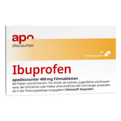 Ibuprofen 400 mg Schmerztabletten von apodiscounter 20 stk von Fairmed Healthcare GmbH PZN 18188228
