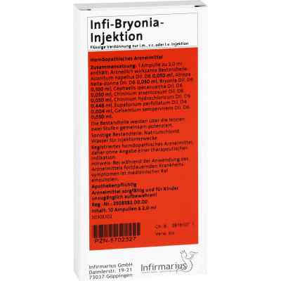 Infi Bryonia Injektion 10X2 ml von Infirmarius GmbH PZN 05702327