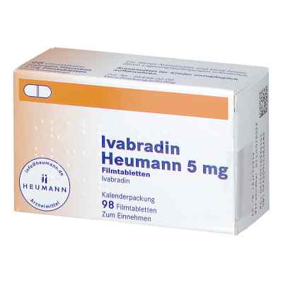 Ivabradin Heumann 5 mg Filmtabletten 98 stk von HEUMANN PHARMA GmbH & Co. Generi PZN 11693319