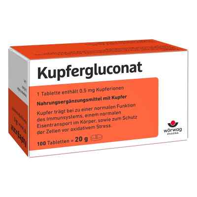 Kupfergluconat Tabletten 100 stk von Wörwag Pharma Production GmbH &  PZN 04222499