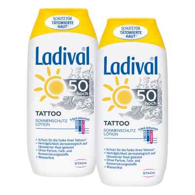Ladival Tattoo Sonnenschutz Lotion Lsf 50 200 ml 2 stk von  PZN 08101468