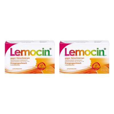 Lemocin gegen Halsschmerzen Orangengeschmack ab 12 Jahren 2x24 stk von STADA Consumer Health Deutschlan PZN 08102713