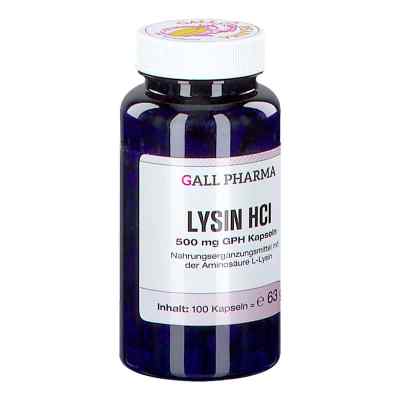 Lysin Hcl 500 mg Gph Kapseln 100 stk von GPH PRODUKTIONS GMBH PZN 07147321