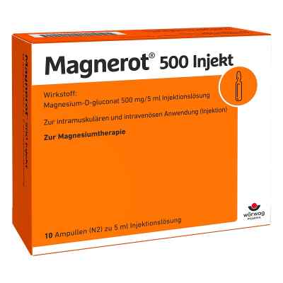 Magnerot 500 Injekt Ampullen 10X5 ml von Wörwag Pharma GmbH & Co. KG PZN 02606899