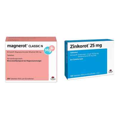 Magnerot Classic N Tabletten+ Zinkorot 25 Mg Tabletten