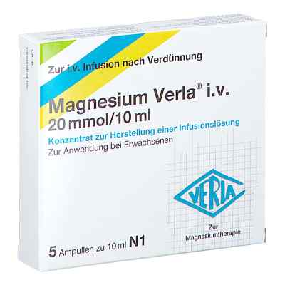 Magnesium Verla I.v. 20 Mmol/10 Ml K.z.h.e.inf.lsg 5 stk von Verla-Pharm Arzneimittel GmbH &  PZN 17638787