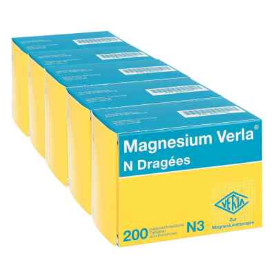 Magnesium Verla N Dragees 5X200 stk von Verla-Pharm Arzneimittel GmbH &  PZN 08100296