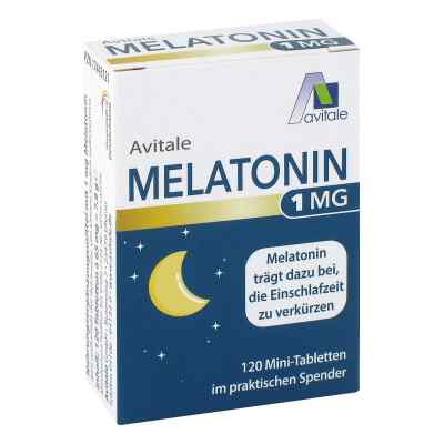 Melatonin 1 Mg Mini-Tabletten Im Spender 120 stk von Avitale GmbH PZN 17443121