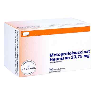 Metoprololsuccinat Heumann 23,75mg 100 stk von HEUMANN PHARMA GmbH & Co. Generi PZN 00217001