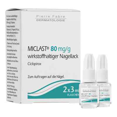 Miclast 80 mg/g wirkstoffhaltiger Nagellack 2X3 ml von PIERRE FABRE DERMO KOSMETIK GmbH PZN 16244891