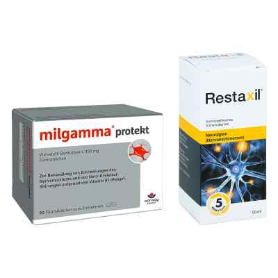 Milgamma Protekt Filmtabletten + Restaxil Flüssig