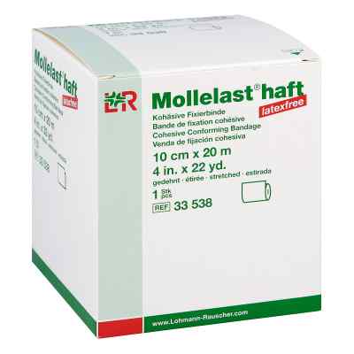 Mollelast haft latexfrei 10cmx20m gedehnt weiss