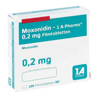 Moxonidin 1a Pharma 0,2 mg Filmtabletten 100 stk von 1 A Pharma GmbH PZN 00228074