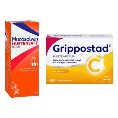 Mucosolvan Hustensaft (100ml)+Grippostad C Hartkapseln (24stk)