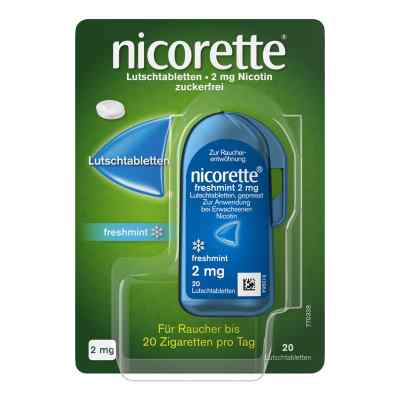 Nicorette freshmint 2 mg Lutschtabletten gepresst 20 stk von Johnson & Johnson GmbH (OTC) PZN 09633899