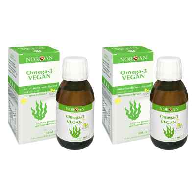 Norsan Omega-3 Vegan Algenöl flüssig 2er Pack