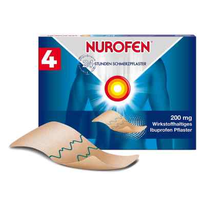 NUROFEN 24-Stunden Ibuprofen Schmerzpflaster 200 mg 4 stk von Reckitt Benckiser Deutschland Gm PZN 06586975