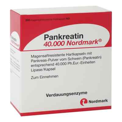 Pankreatin 40.000 Nordmark magensaftresistent hartkapsel 200 stk von NORDMARK Pharma GmbH PZN 13649624