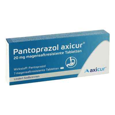 Pantoprazol axicur 20 mg magensaftresistent Tabletten 7 stk von axicorp Pharma GmbH PZN 14293460