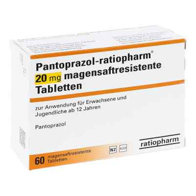 Pantoprazol-ratiopharm 20 mg magensaftresistent Tabletten 60 stk von ratiopharm GmbH PZN 07189696